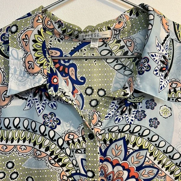 Spense brand women’s button down dress size 3X multicolored - Picture 4 of 5
